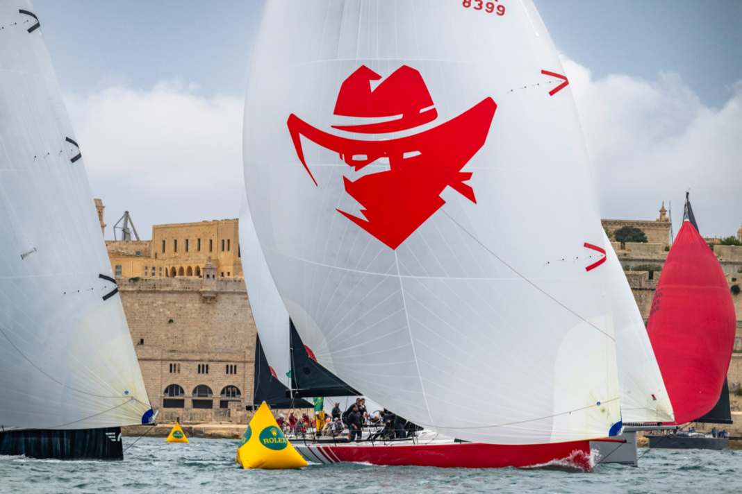 Six wind chests downwind, "Red Bandit" in the lead