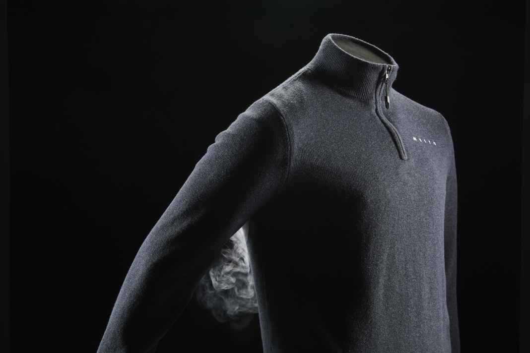 Windproof Knit – Strickpullover mit winddichtem Innenfutter