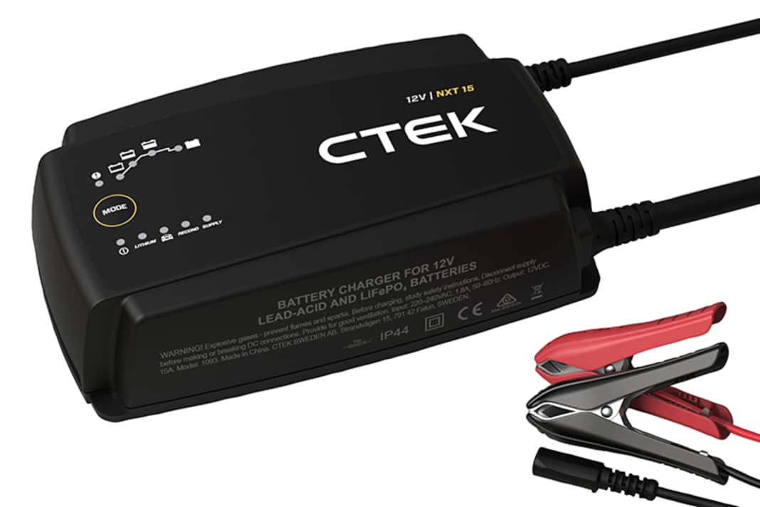 Ctek NXT 15 and RB4000, intelligent charger for all battery types and emergency start booster