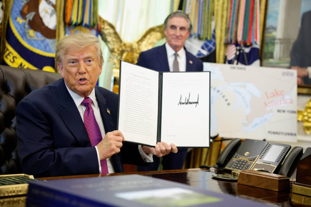 Trump renames Lake Ontario ‘Lake America’ – and has even more in mind