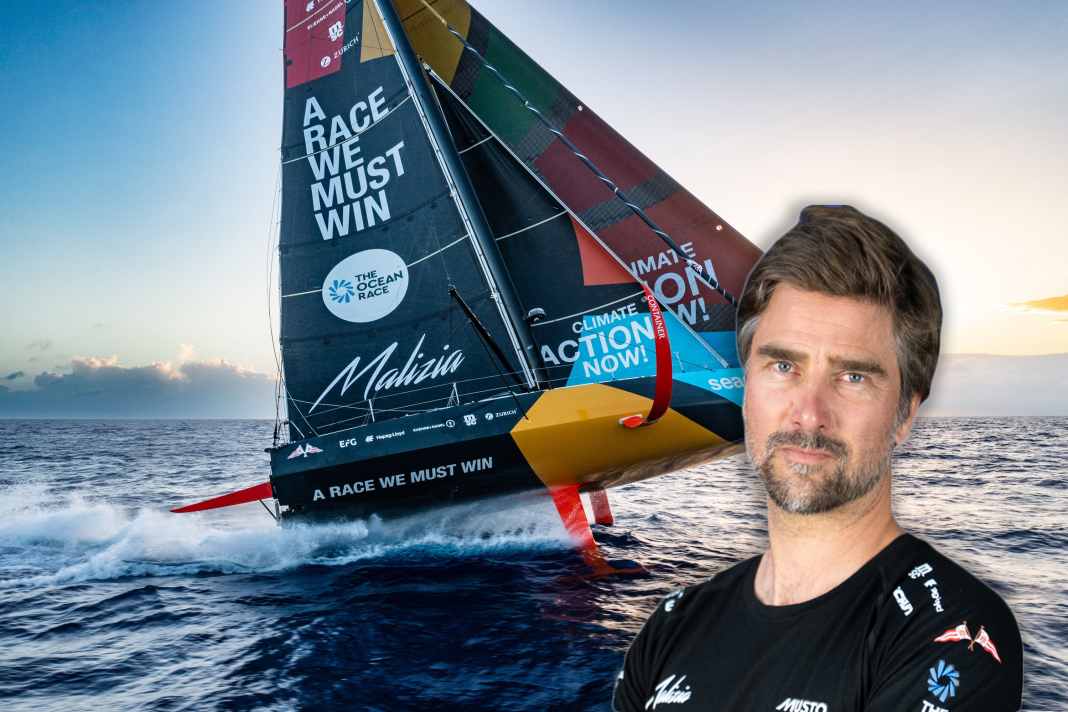 Boris Herrmann on the start of The Ocean Race Europe