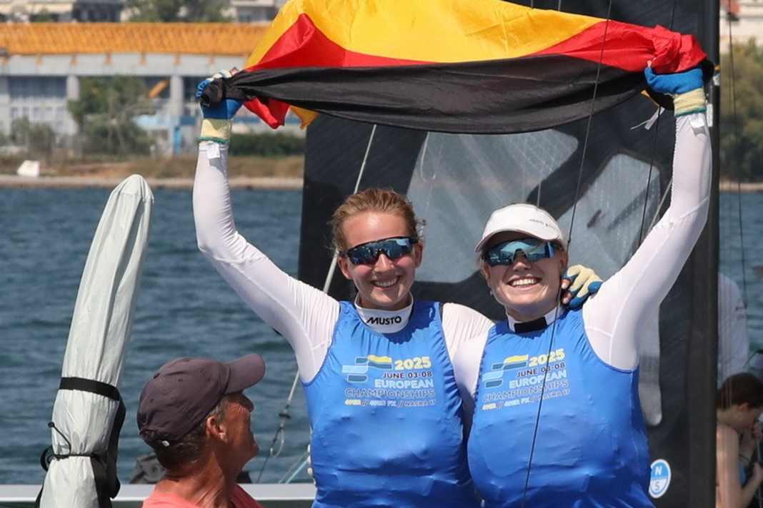Le premier grand titre - l'or européen pour Marla Bergmann et Hanna Wille