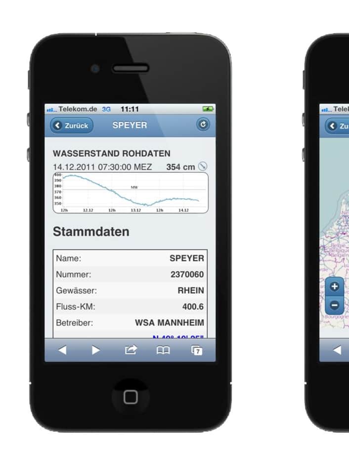 Pegelstände mit neuer Web-App abrufbar