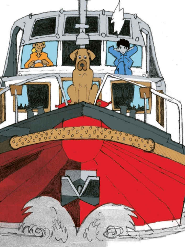 A birthday with the dog and a crowd of guests in tow