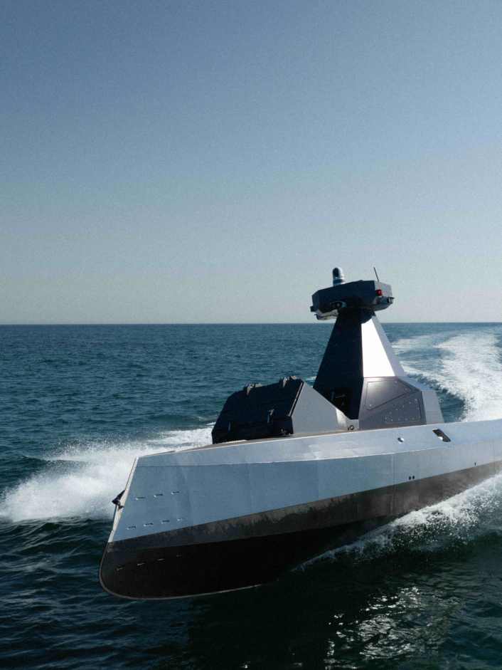 What was behind the grey boat?