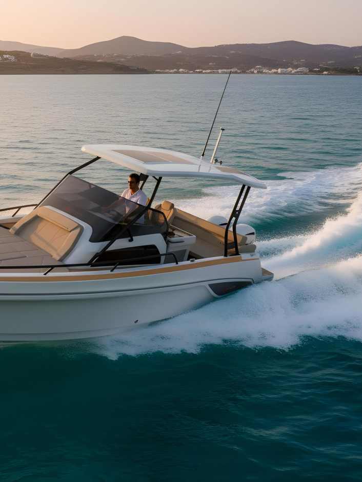 The 26-foot trailer boat for sport and leisure