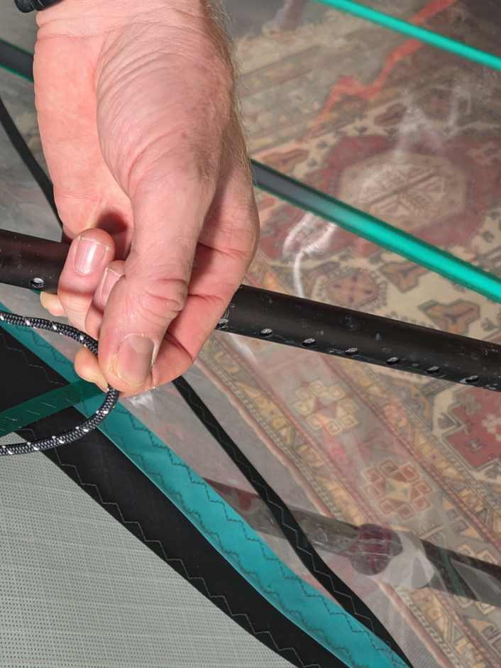 Schothorn-Trimm mit der Tampen-Schlaufe