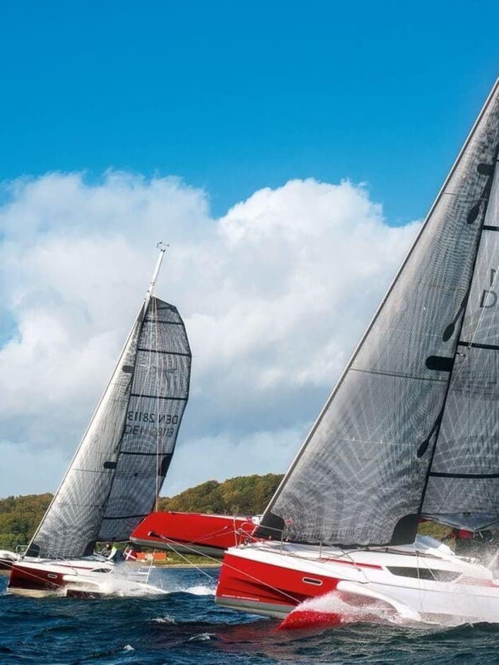 Trimaran Dragonfly 28 im Generationenvergleich