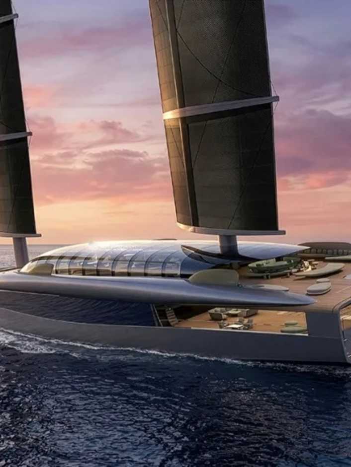 Futuristischer 100-Meter-Zweimaster