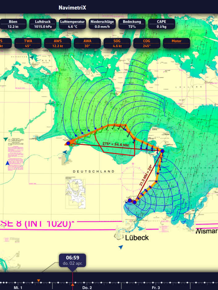 Navimetrix – Wetterrouting-App mit KI-Unterstützung und enormem Funktionsumfang