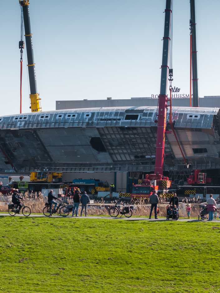 Royal Huisman turns the hull of the 81-metre schooner