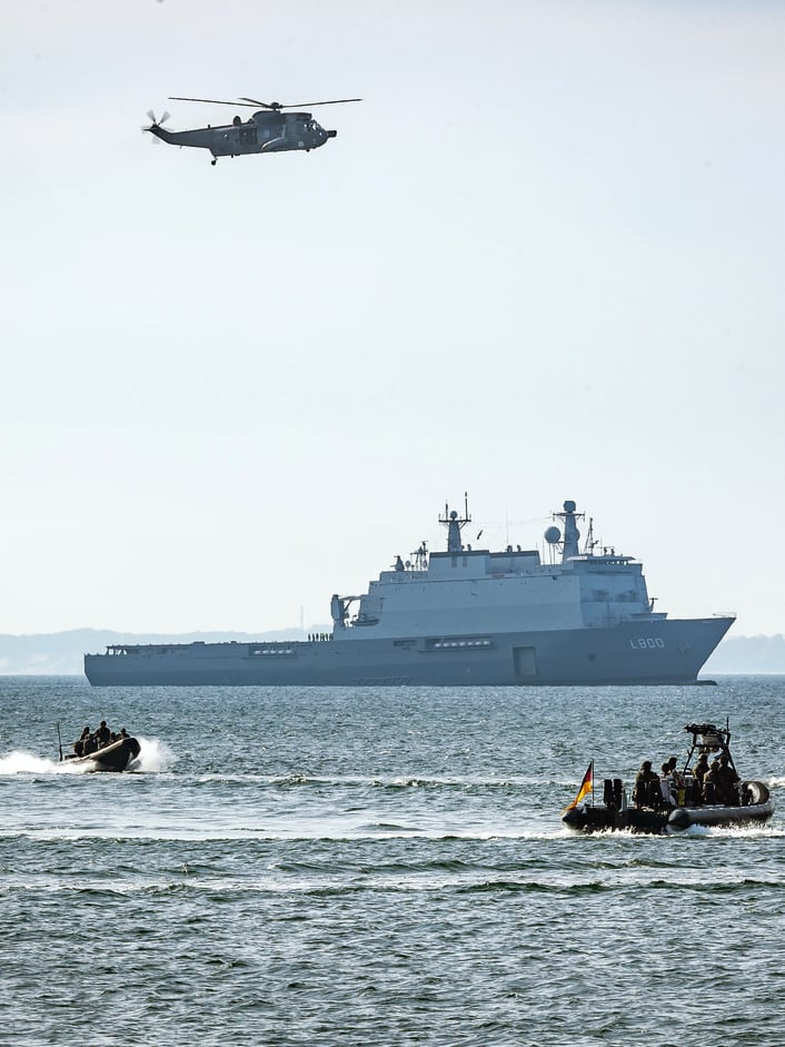 Many warships along the German Baltic Sea coast due to NATO exercise