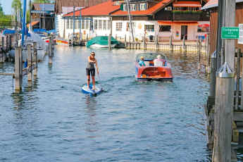 Where is SUP prohibited? Who has right of way?