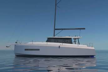 Like a catamaran, but with only one hull