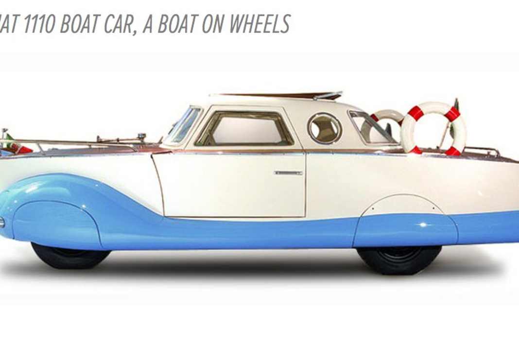Fiat 1110-Boot-Auto – Boot auf Rädern aus den 50ern - Das Fiat 1110-Boot-Auto steht heute in den Niederlanden