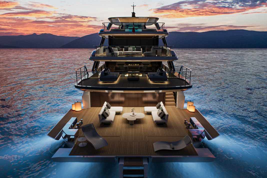 Aluminium giant with mezzanine deck