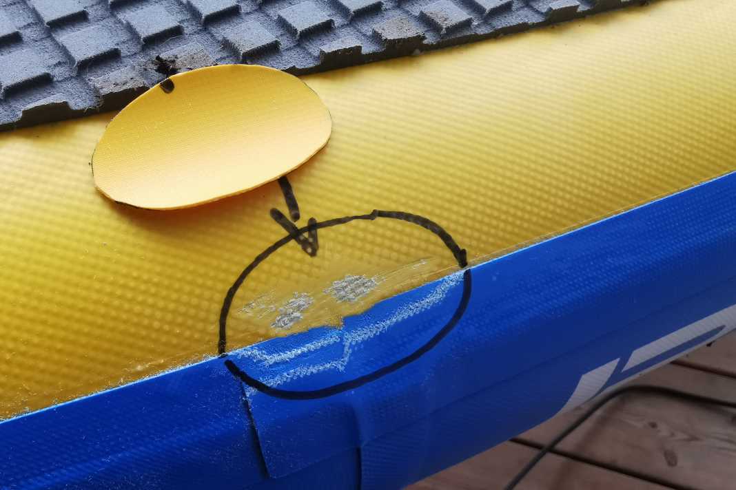 So reparierst du eine undichte Naht am iSUP