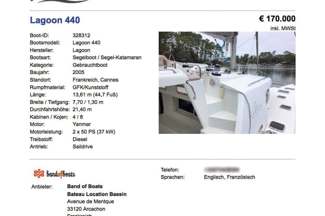 Neue Betrugsmasche beim Yachtkauf