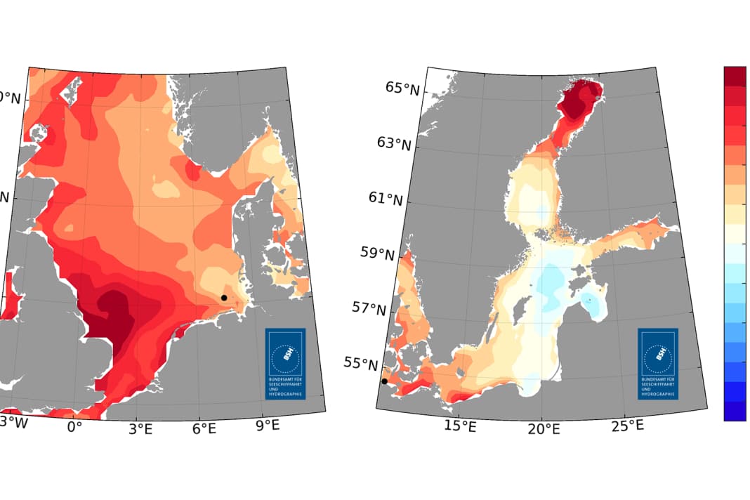 New temperature records in the North and Baltic Seas