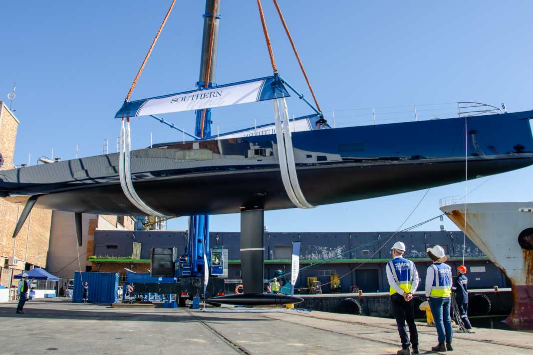 36-metre carbon yacht launched by Southern Wind in Cape Town
