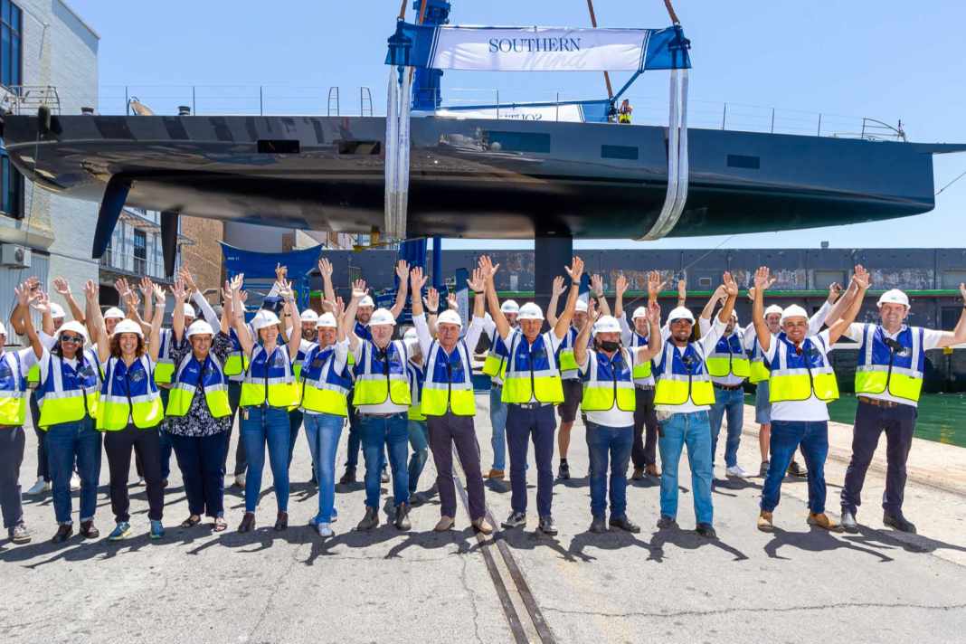 Launch of second 36-metre slip at Southern Wind