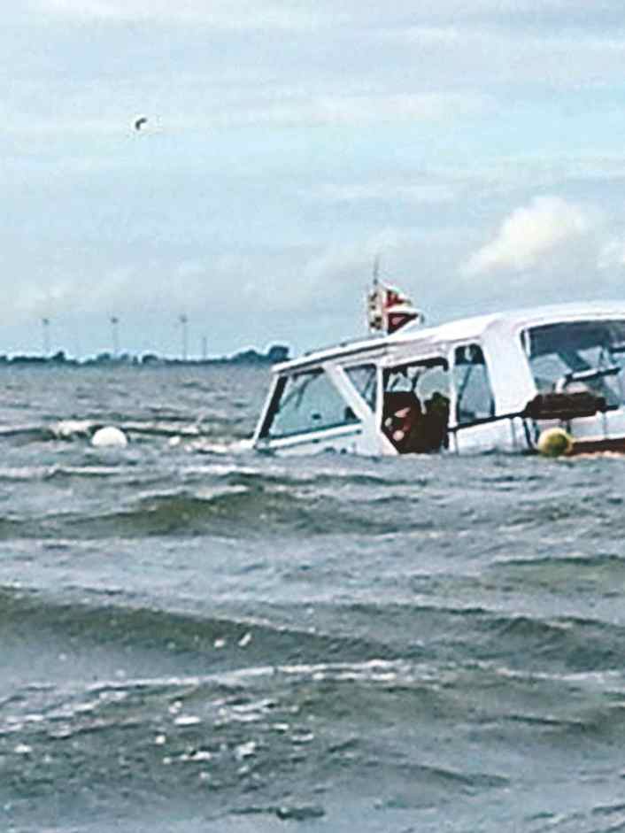 "Help, we're sinking!"