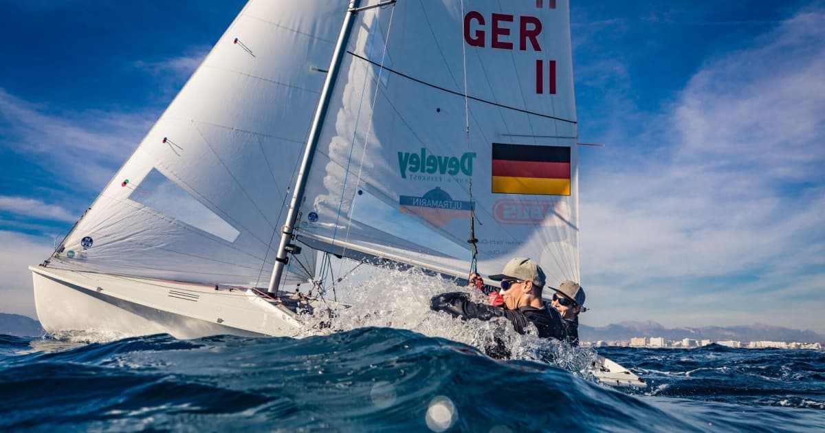 470erEuropameisterschaft Deutsche 470erSegler im Aufwind bei der EM