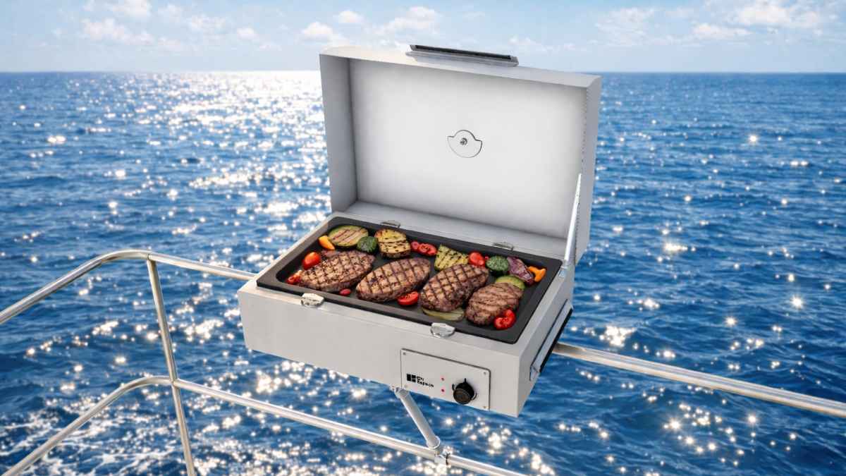 Kochen-an-Bord-E-Grill-mit-Wasserschutz-f-rs-Deck