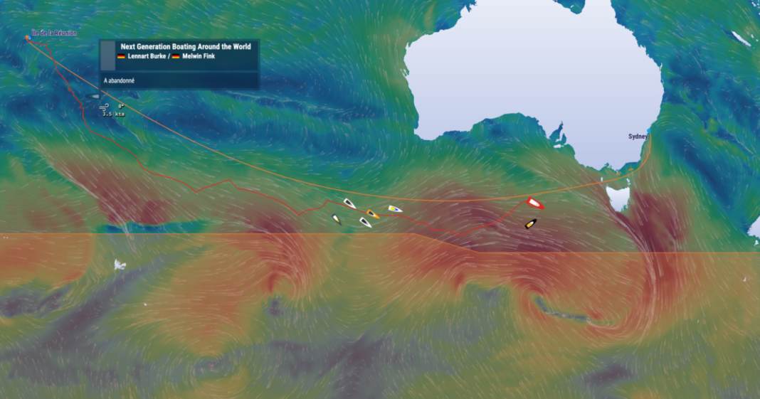 Globe40-Auf-Kurs-La-R-union-die-Sorge-um-den-Mast-bleibt