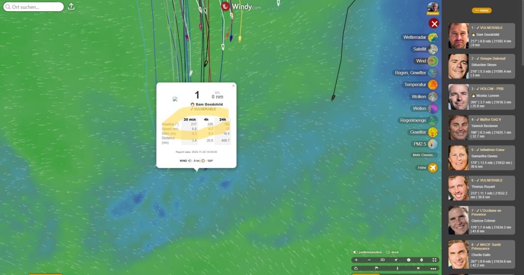 Vendée Globe Install GPS tracker plugin for Windy here's how! YACHT