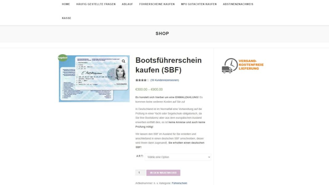 Black market Ordering a boating licence online is it possible? YACHT