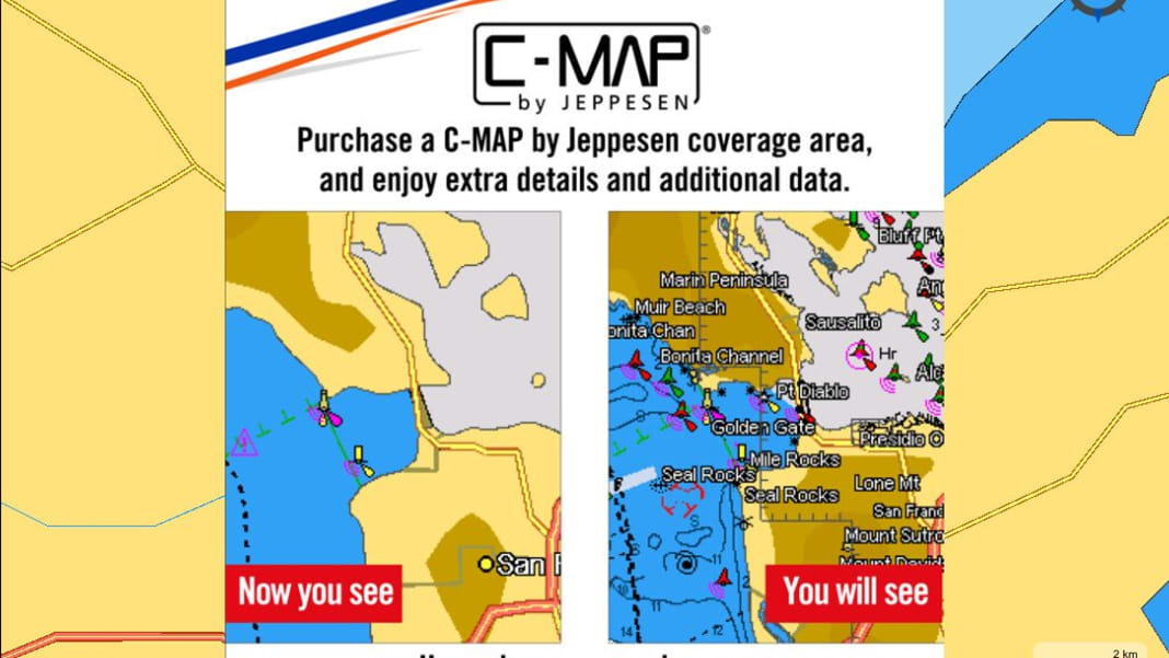 Navigation CMap maps for iPad and iPhone YACHT