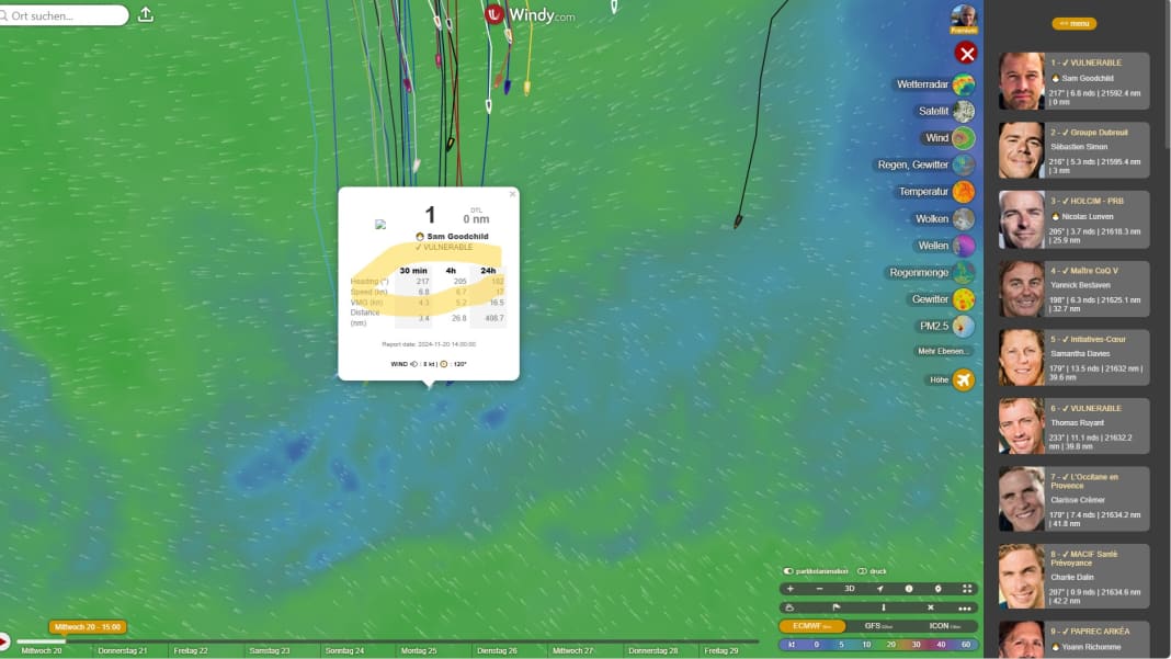 Vendée Globe GPSTrackerPlugin für Windy installieren so geht`s! YACHT