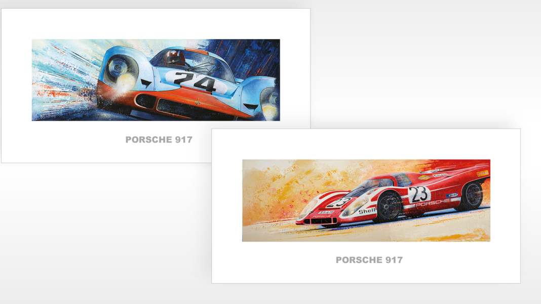 Kunstdrucke Porsche 917: Jo Siffert & Hans Herrmann