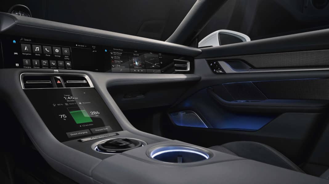 Taycan-Interieur: Ein erster Blick: Start weiterhin links