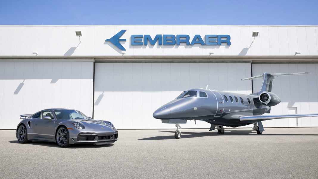 Porsche und Embraer kooperieren: Business-Jet und 911 Turbo S
