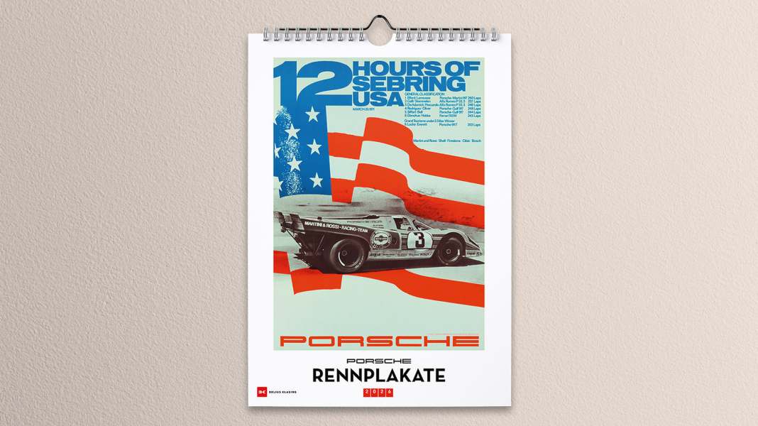 Porsche Rennplakate 2026: Wandkalender
