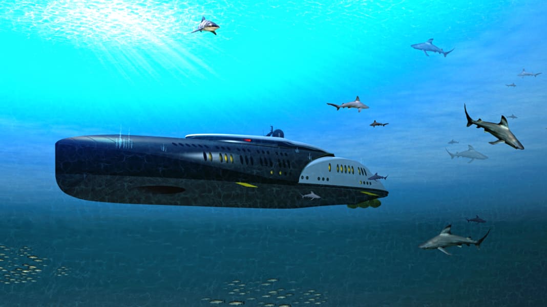 Tauchende Gigayacht: „Hybrid 2021“
