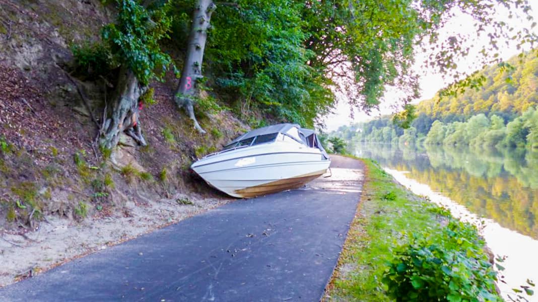 Boat accident on the Fulda - Sport boat accident on the Fulda