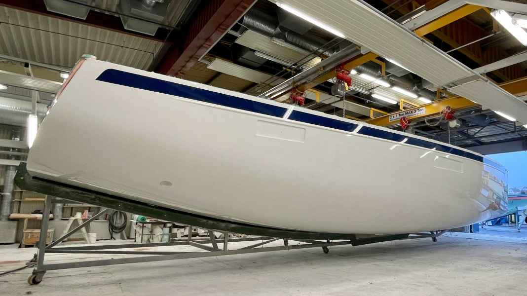 Shipyard news: Hallberg-Rassy's flagship takes shape