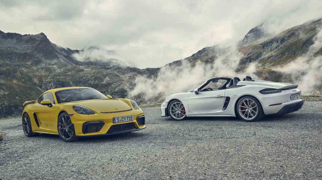 Porsche stellt 718 Spyder und 718 Cayman GT4 vor: 718 als Sechszylinder-Sauger