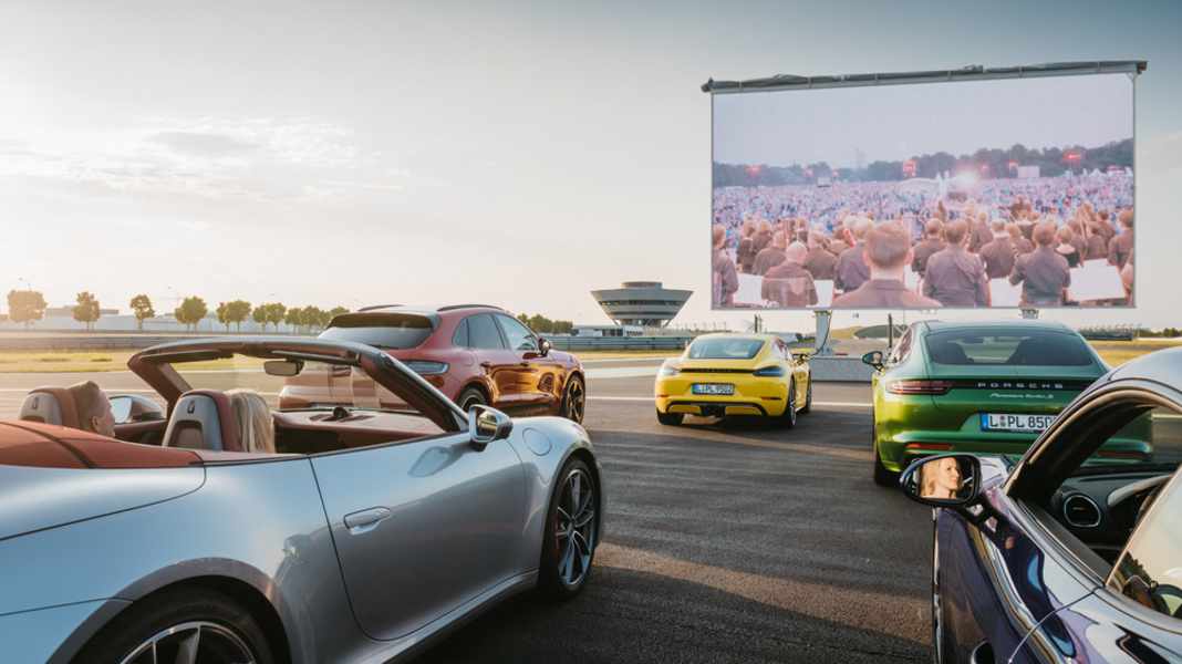 Porsche Leipzig verwandelt Rundstrecke in ein Autokino
