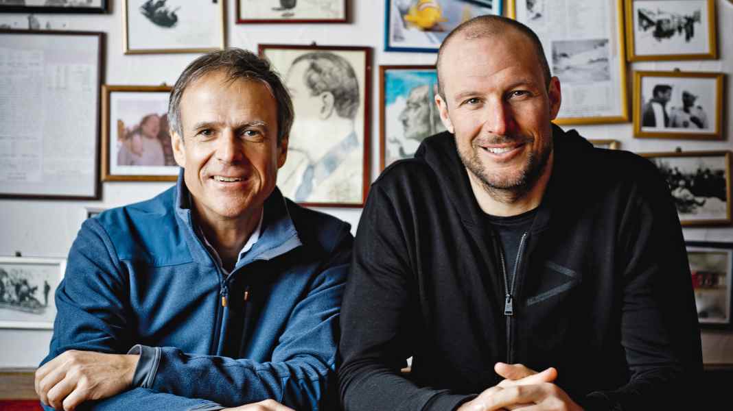 Porsche-Menschen Porsche-Chefdesigner Michael Mauer und Skilegende Aksel Lund Svindal: Ihrer Zeit voraus