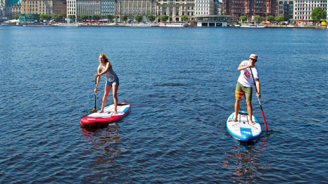 Deutschland: Hamburg-Rundfahrt mit dem SUP Board