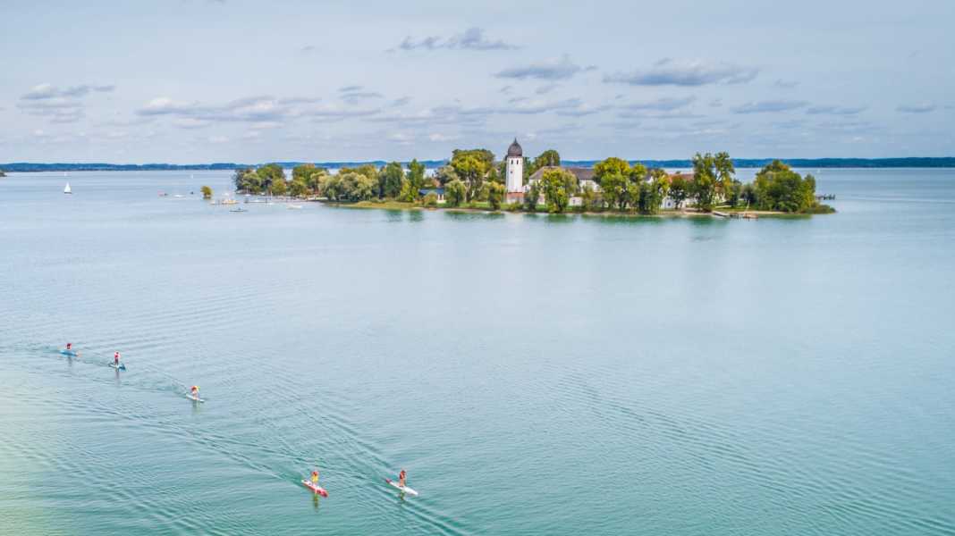 Open Bavarian SUP Championship Long Distance & SUP Chiemsee Island Marathon at Chiemseepark Bernau