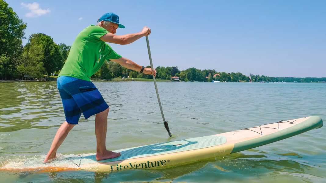 SUP board with real wood veneer: Lite Venture Touring 12'6