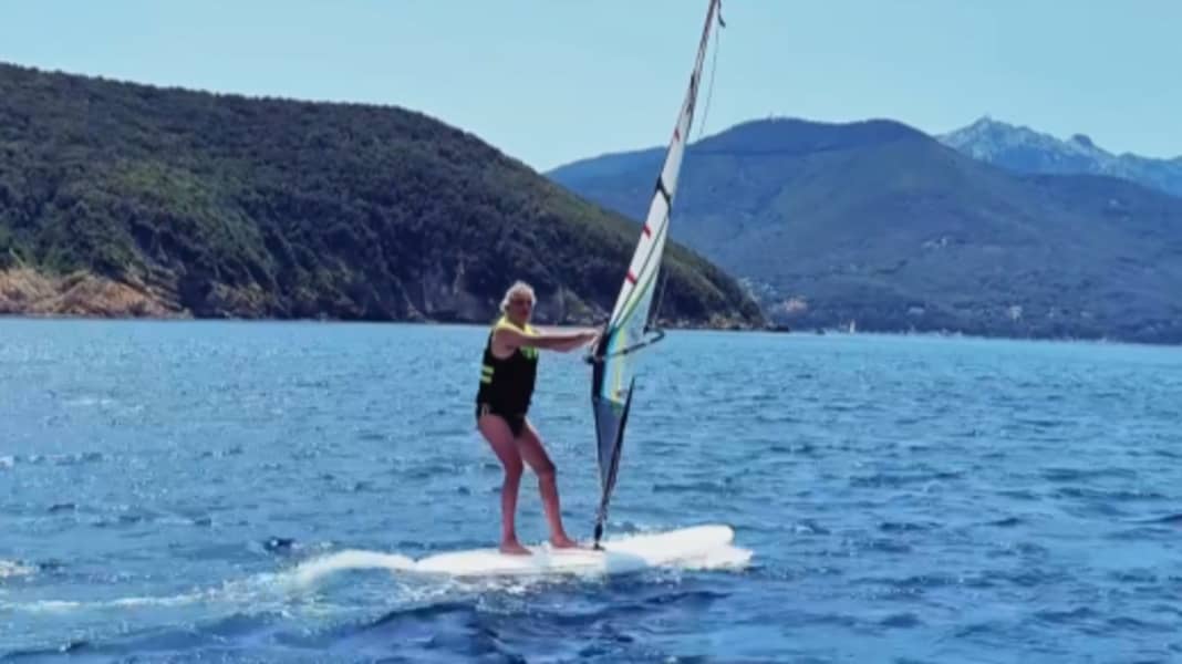 Blind star tenor: Andrea Bocelli goes windsurfing