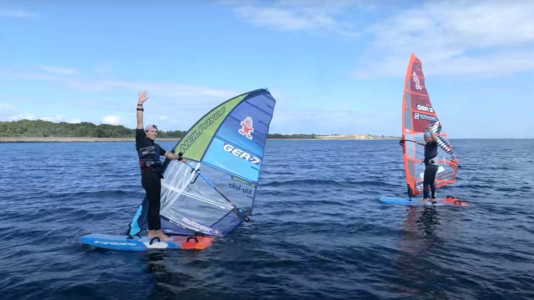 Nico Prien und Gunnar Asmussen surfen von Kiel nach Dänemark