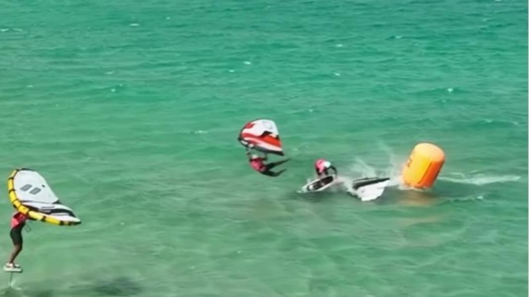 Wingsurf World: Kerniger Abflug an der Halsentonne