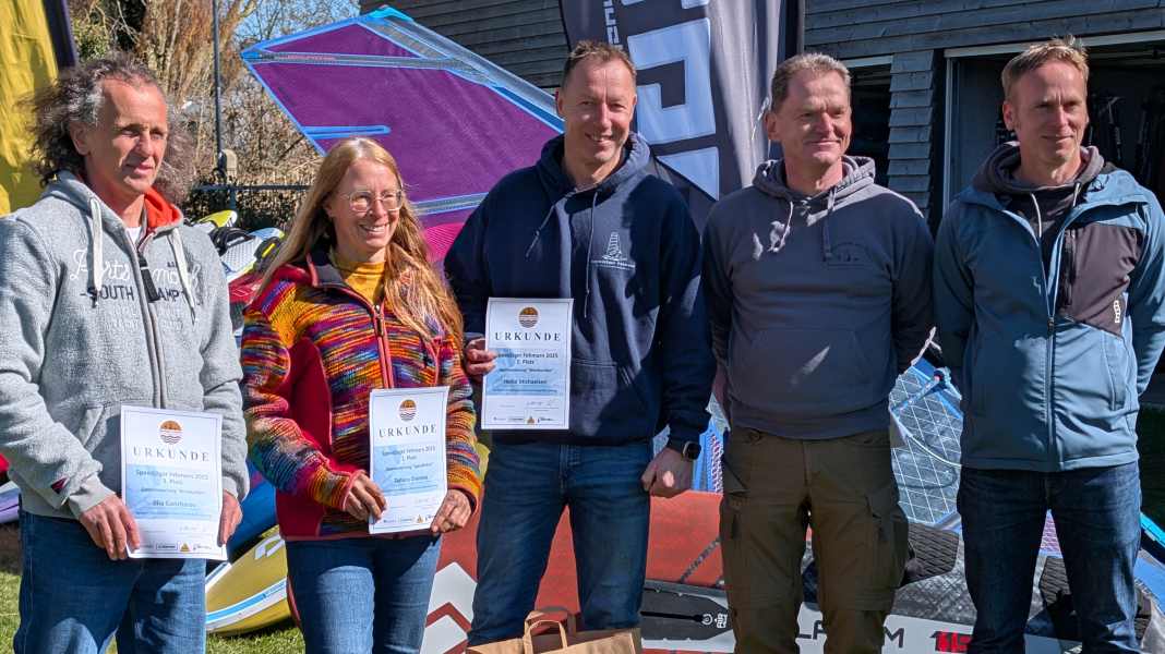 Speed surfing Speed hunter award ceremony at the Fehmarn surf shop
